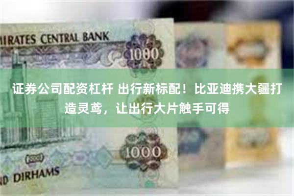 证券公司配资杠杆 出行新标配！比亚迪携大疆打造灵鸢，让出行大片触手可得