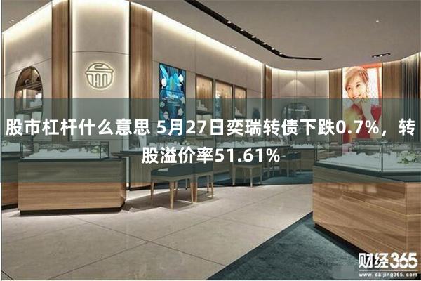 股市杠杆什么意思 5月27日奕瑞转债下跌0.7%，转股溢价率51.61%