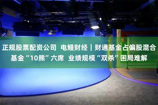 正规股票配资公司  电鳗财经｜财通基金占偏股混合基金“10熊”六席  业绩规模“双杀”困局难解