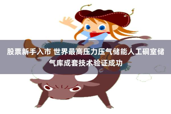 股票新手入市 世界最高压力压气储能人工硐室储气库成套技术验证成功